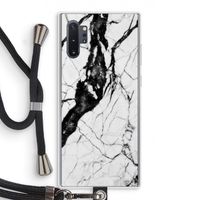 Witte marmer 2: Samsung Galaxy Note 10 Plus Transparant Hoesje met koord Witte marmer 2: Samsung Galaxy Note 10 Plus Transparant Hoesje met koord