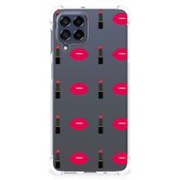 Samsung Galaxy M53 Doorzichtige Silicone Hoesje Lipstick Kiss