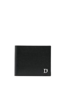 DSQUARED2 portefeuille pliant en cuir à plaque logo - Noir