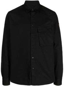 Belstaff chemise en coton à logo appliqué - Noir