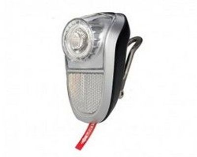 Simson voorvorkkoplamp led zwart incl.batterijen op kaart