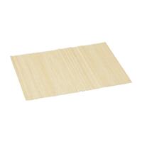 Rechthoekige placemat - bamboe - beige - 30 x 45 cm - tafeldecoratie - onderleggers