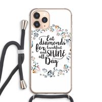 Diamonds: iPhone 11 Pro Max Transparant Hoesje met koord