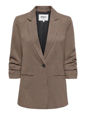 Only Onllettie Life 3/4 Check Blazer Tlr Blazers Decadent Chocolate