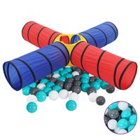 vidaXL Kinderspeeltunnel met 250 ballen meerkleurig - thumbnail