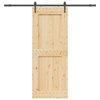 Schuifdeur met beslag 90x210 cm massief grenenhout
