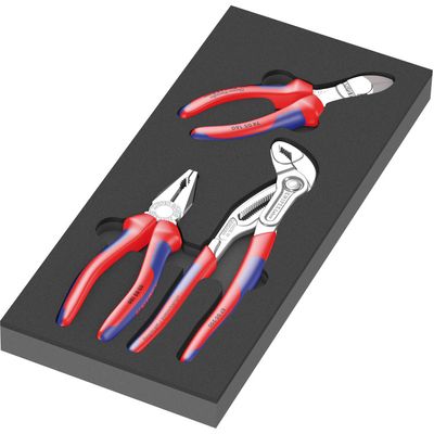 Wera 9780 Schuimrubberen inzetstuk met KNIPEX tangen Set 1, 3-delig tangenset
