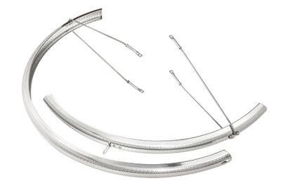 Csepel Luxus Ribbed Aluminium Fenders 28" Spatbord - Zilver Csepel Luxus Ribbed Aluminium Fenders 28" Spatbord - Zilver