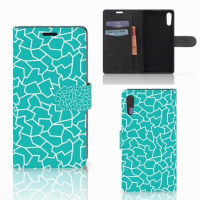 Sony Xperia XZ | Sony Xperia XZs Hoesje Cracks Blue