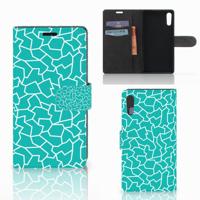 Sony Xperia XZ | Sony Xperia XZs Hoesje Cracks Blue