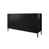 Meubella Dressoir Queen - Mat Zwart - 150 cm - thumbnail