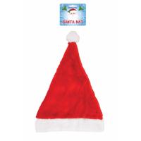Kerstmuts - rood - voor volwassenen - budgetmuts - 29 x 42 cm - pluche Kerstmuts - rood - voor volwassenen - budgetmuts - 29 x 42 cm - pluche