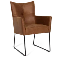 Armstoel Pim - Bizon Cognac (incl. beugelpoot) - thumbnail