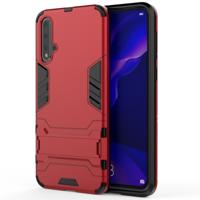 Voor Huawei Nova 5/Nova 5 Pro schokbestendige PC + TPU beschermhoes met onzichtbare houder (rood)