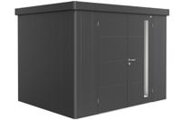 Biohort Metalen tuinhuis Neo - Dubbele deur - Donkergrijs - 2C (292x236 cm)- Plat dak- Metaal- Biohort Biohort Metalen tuinhuis Neo - Dubbele deur - Donkergrijs - 2C (292x236 cm)- Plat dak- Metaal- Biohort