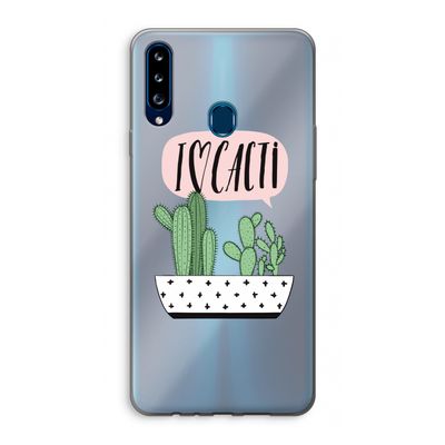 I love cacti: Samsung Galaxy A20s Transparant Hoesje