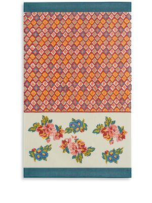 Lisa Corti serviette de plage Lisa Bouquet à imprimé graphique - Bleu