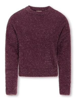 Kids ONLY winter sweater meisjes - paars - KogPiumo - regular fit, glitter