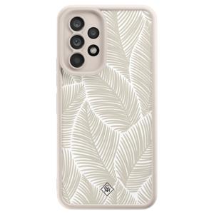 Samsung Galaxy A53 beige case - Palmy leaves beige