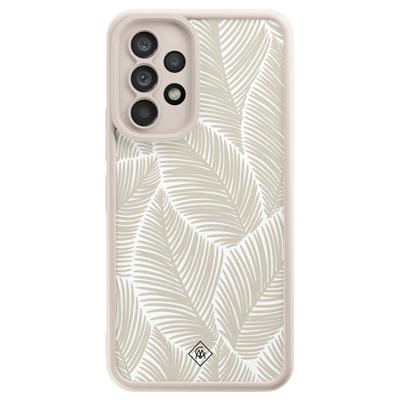 Samsung Galaxy A53 beige case - Palmy leaves beige