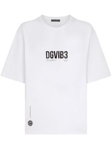 Dolce & Gabbana DGVIB3 t-shirt en coton à logo imprimé - Blanc