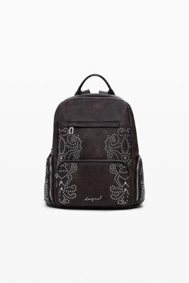 Kleine rugzak met zakken en studs - BROWN - U