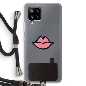 Kusje: Samsung Galaxy A42 5G Transparant Hoesje met koord