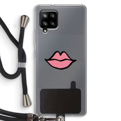Kusje: Samsung Galaxy A42 5G Transparant Hoesje met koord