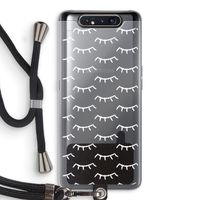 Wimpers: Samsung Galaxy A80 Transparant Hoesje met koord Wimpers: Samsung Galaxy A80 Transparant Hoesje met koord