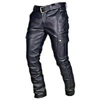 Punk Gothic Middeleeuws Steampunk Broeken Motorbroek met rechte pijpen Ruiters Motorrijders Voor heren Cosplay Kostuum Casual / Dagelijks Broeken Lightinthebox