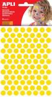 Apli Kids stickers, cirkel diameter 10,5 mm, blister met 528 stuks, geel - thumbnail