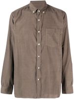 Officine Generale chemise en coton à col boutonné - Marron