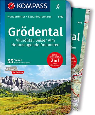 Wandelgids 5732 Kompass Wanderführer Dolomiten 1 - Grödental, Villnösstal, Seiser Alm | Kompass