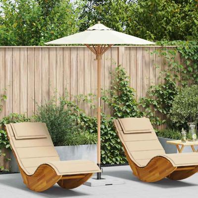 Tuinparasol Crèmewit 150 x 150 x 210 cm Bamboe