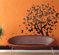 Sicker decoratie boom van vlinders - thumbnail