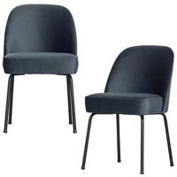 BePureHome Vogue Eetkamerstoelen - Fluweel - Teal - Set van 2