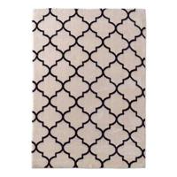 Tapeso Wasbaar vloerkleed - Trellis wit|zwart - 120x170 cm