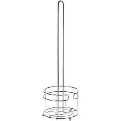 Staande toiletrolhouder - voor 4 rollen - zilver - 52 cm - metaal - wc rolhouder