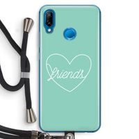 Friends heart pastel: Huawei P20 Lite Transparant Hoesje met koord