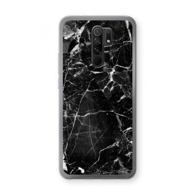 Zwart Marmer 2: Xiaomi Redmi 9 Transparant Hoesje