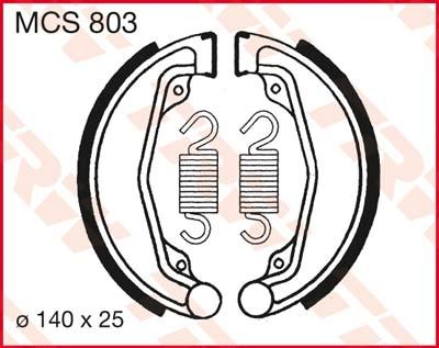 TRW Remschoenen, remblokken en voor de moto, MCS803