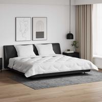 Dekbed met Kussens 3 pcs Wit Microfiber en Dons Feather