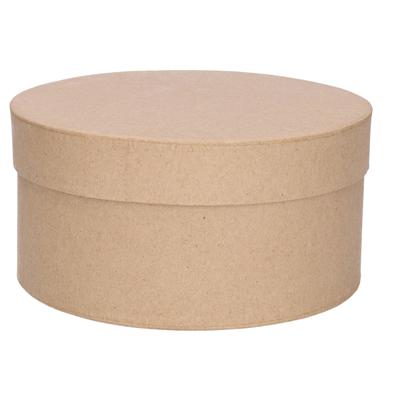 Ronde bruine hobby knutselen doos/dozen van karton - 30 x 15 cm - cadeauverpakking - hoeden box