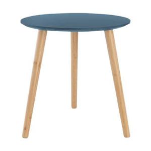 Lisomme Esma houten bijzettafel blauw - Ø 40 cm