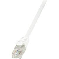 LogiLink CP2021U RJ45 Netwerkkabel, patchkabel CAT 6 U/UTP 0.50 m Wit Snagless 1 stuk(s)