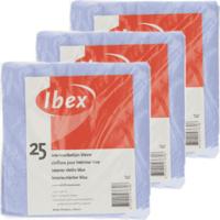 Ibex Dweiltjes - 75x - viscose schoonmaakdoeken - 38 x 40 cm - blauw - huishouddoekjes