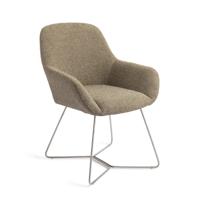 Jesper Home Eetkamerstoel 'Kushi' Beehive Steel, kleur Moss Meadow