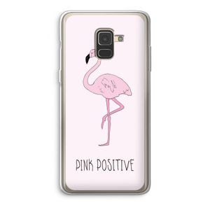Pink positive: Samsung Galaxy A8 (2018) Transparant Hoesje