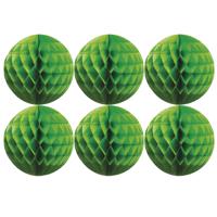 Papieren kerstballen - 6x - groen - 10 cm - kerstversiering