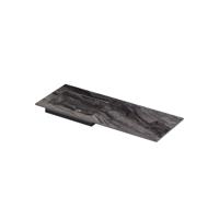 INK Post Wastafel keramische slab envelop bak links zonder kraangat 120x45x1 Venice brown glossy